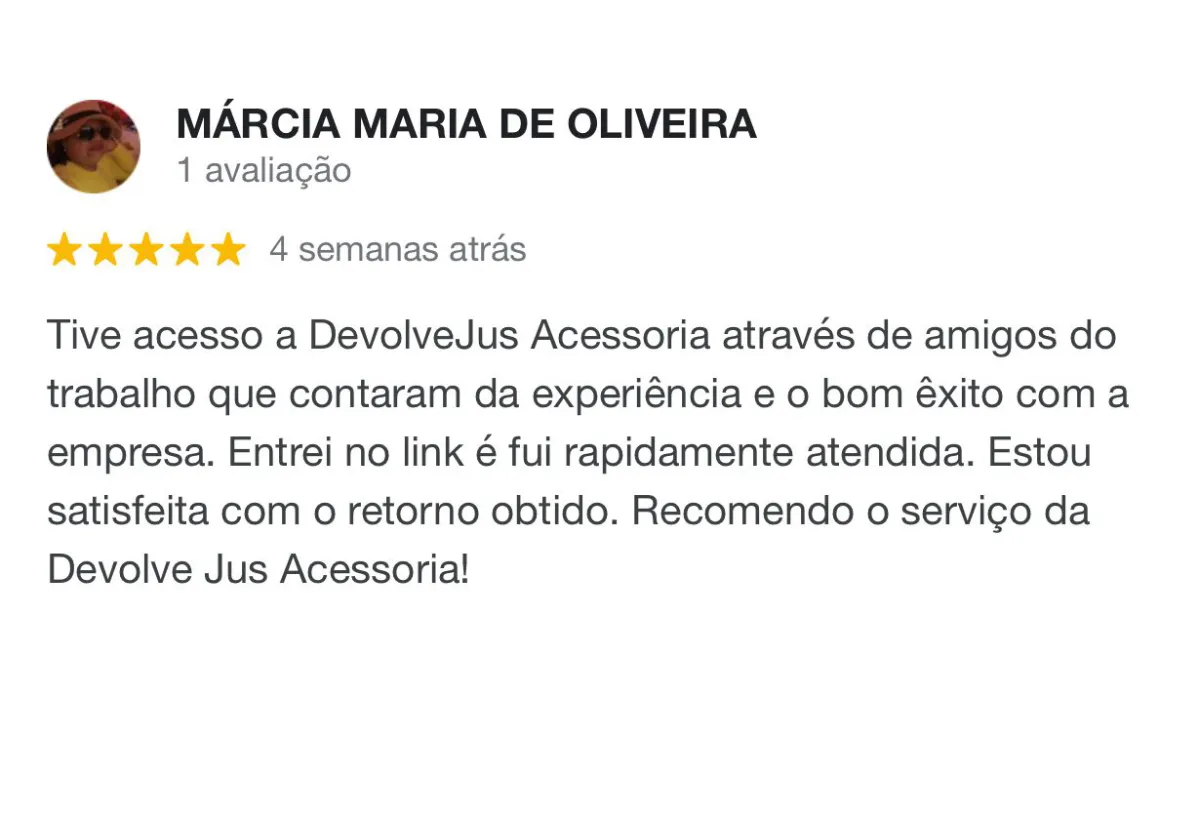 Depoimento DevolveJus - Marcia Maria de Oliveira